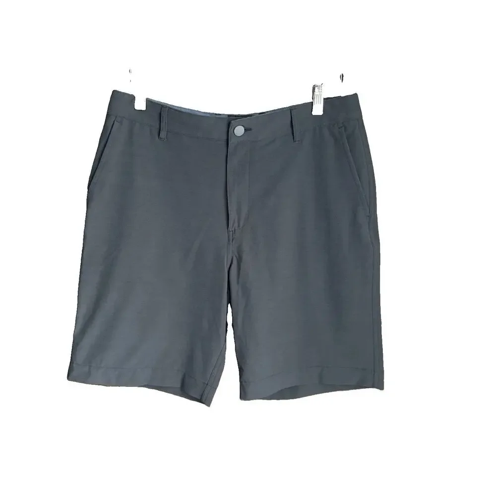 Faherty All Day Short 9” Mountain Coal Dark Gray Hybrid Swim Boardshorts 32